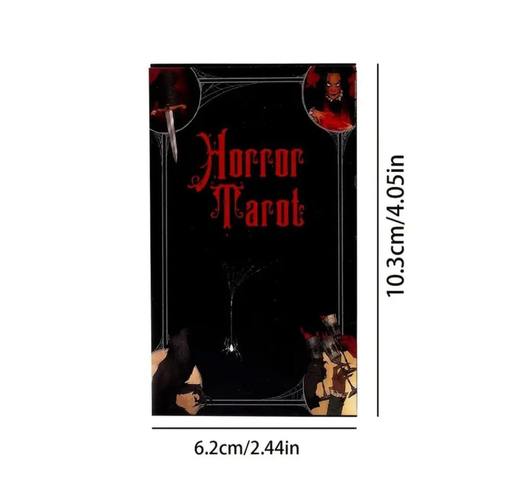 Generico Tarocchi Horror Tarot, Mazzo Completo 78 Carte, Tema Gotico Oscuro, Tarocchi Divinatori da Collezione con Illustrazioni Artistiche