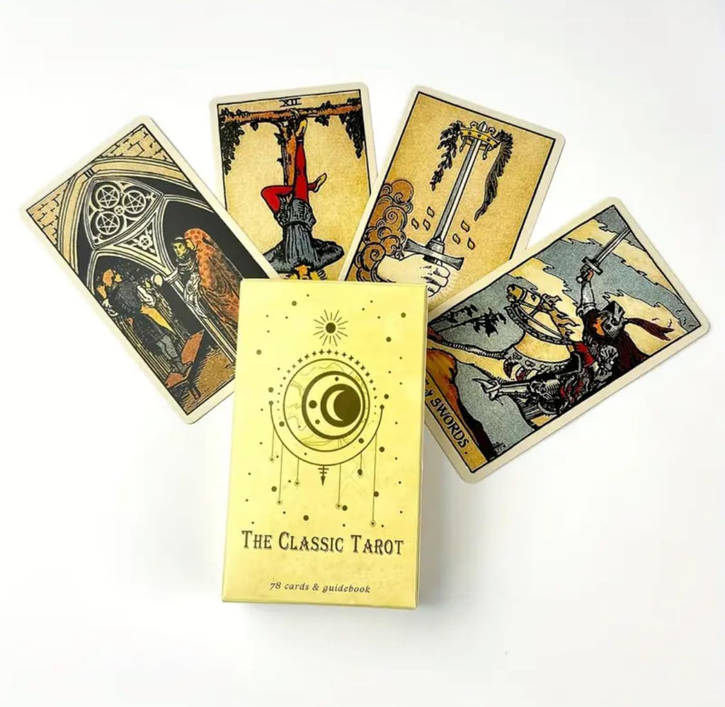 Generico Tarocchi The Classic Tarot, Mazzo di 78 Carte con Guidebook, Tarocchi Tradizionali per Divinazione e Meditazione, 10.6 x 6.2 cm