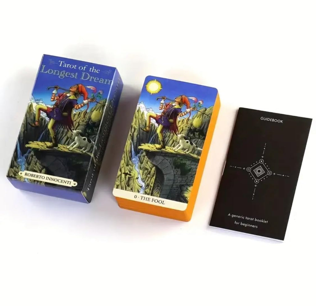 Generico Tarot of the Longest Dream, Mazzo di 78 Carte con Guidebook, Set Completo per Divinazione e Meditazione