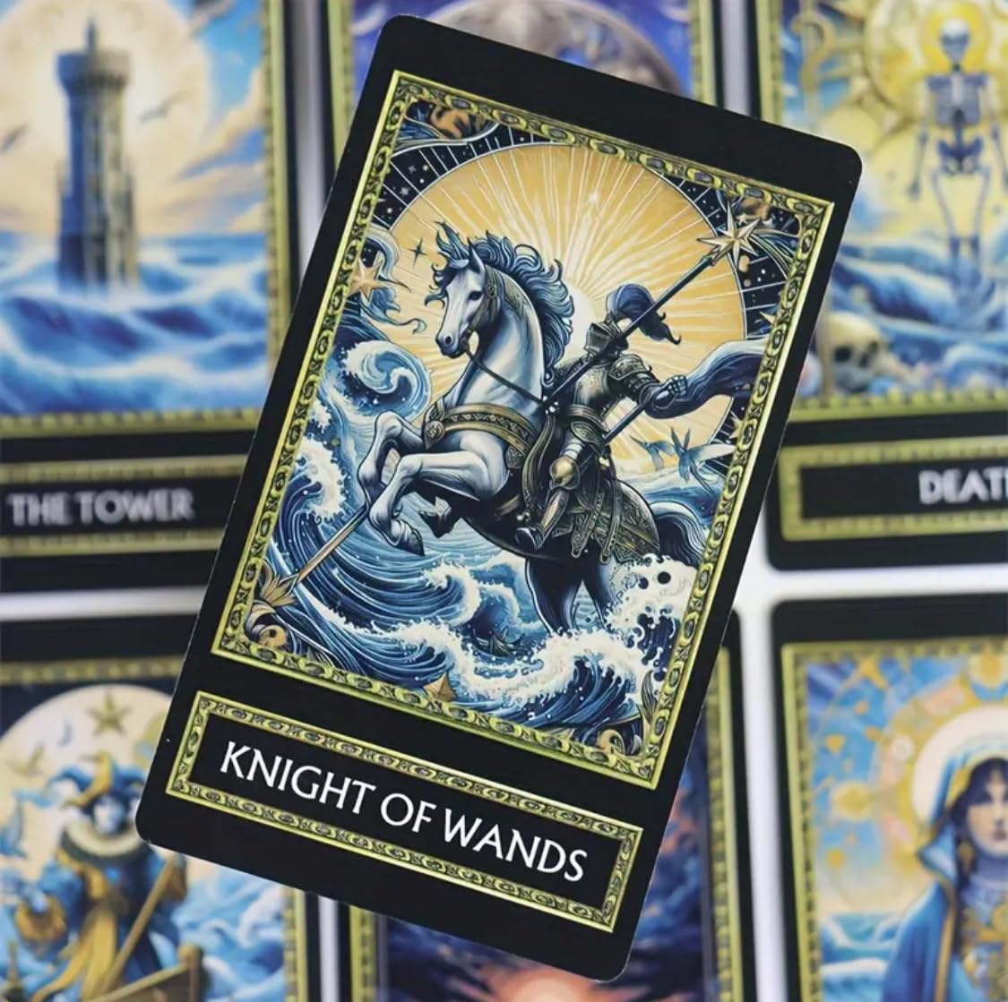 Generico Tarocchi Blue Ocean Tarot – Mazzo di 78 Carte Illustrate | Tarocchi Divinatori per Lettura, Meditazione ed Energia Spirituale