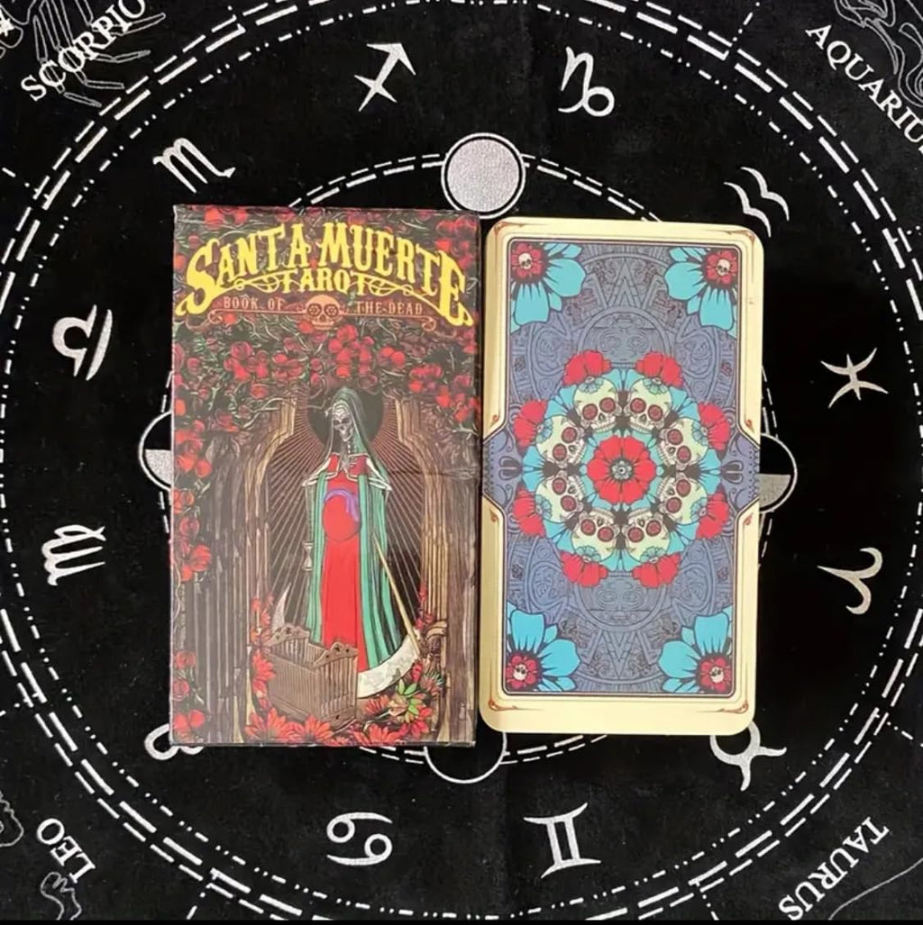 Santa Muerte Tarot – Carte Tarocchi Esoterici con Illustrazioni Scheletri Messicani | Mazzo Completo 78 Carte + Scatola Rigida | Divinazione, Collezione, Regalo Magico
