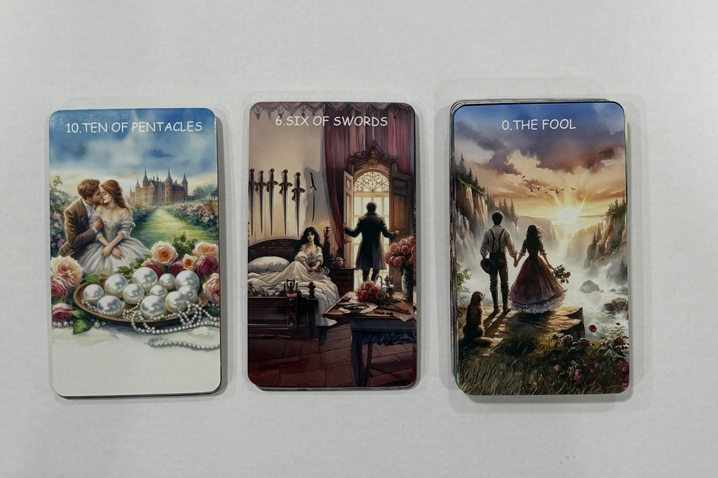 Generico Tarot Secrets of the Rose Tarot, Mazzo di 78 Carte dei Tarocchi con Guida Illustrata, Set Tarocchi per Divinazione e Collezione