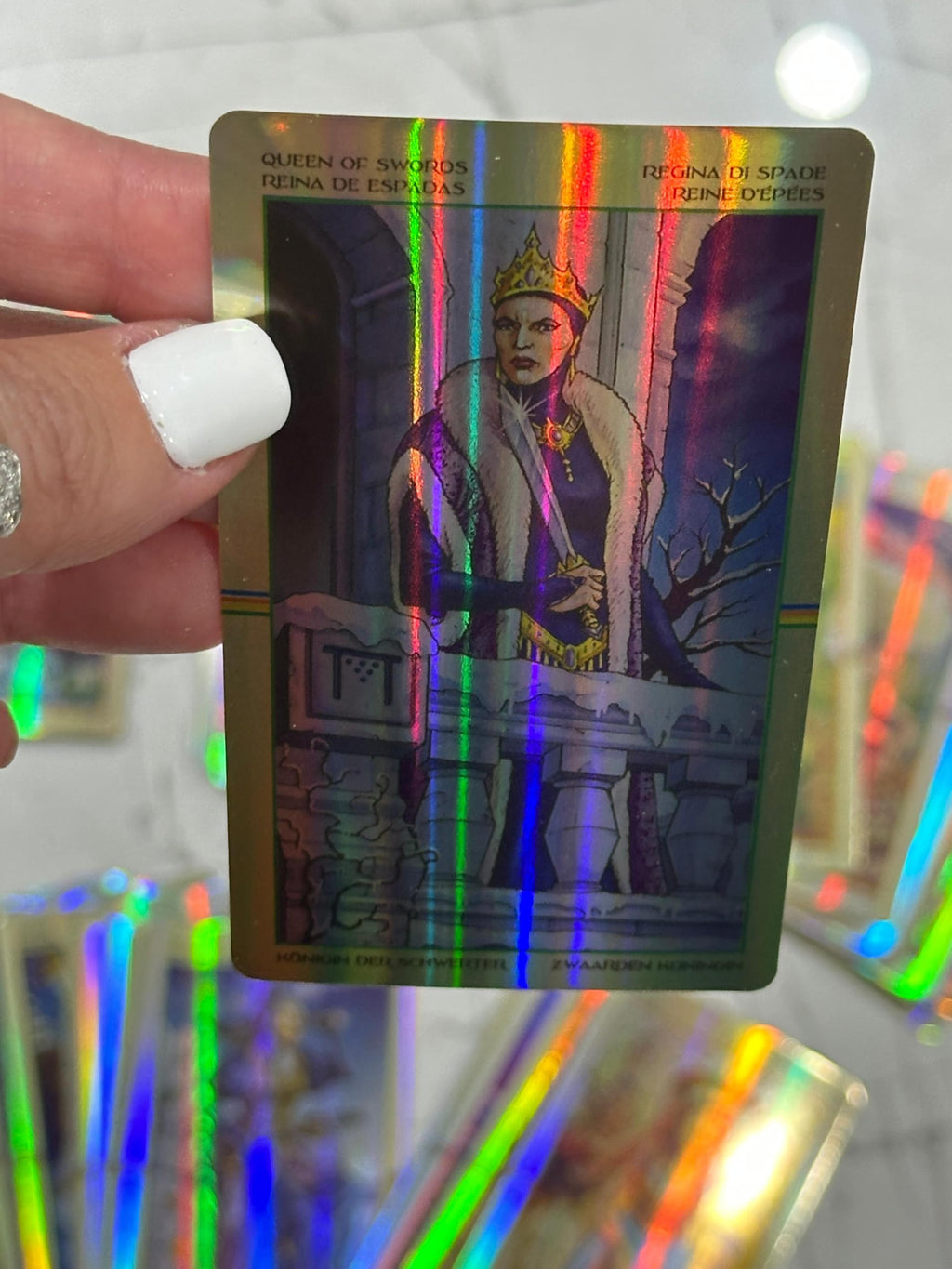 Generico Tarocchi Wheel of the Year Tarot, Mazzo di Carte dei Tarocchi Olografiche, 78 Carte Complete per Divinazione e Meditazione Spirituale