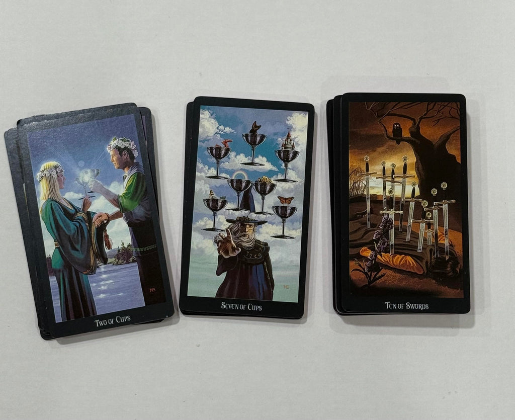 Generico Tarocchi Witches Tarot di Ellen Dugan, Mazzo di Carte dei Tarocchi in Scatola di Latta, Set Completo con Illustrazioni Mistiche