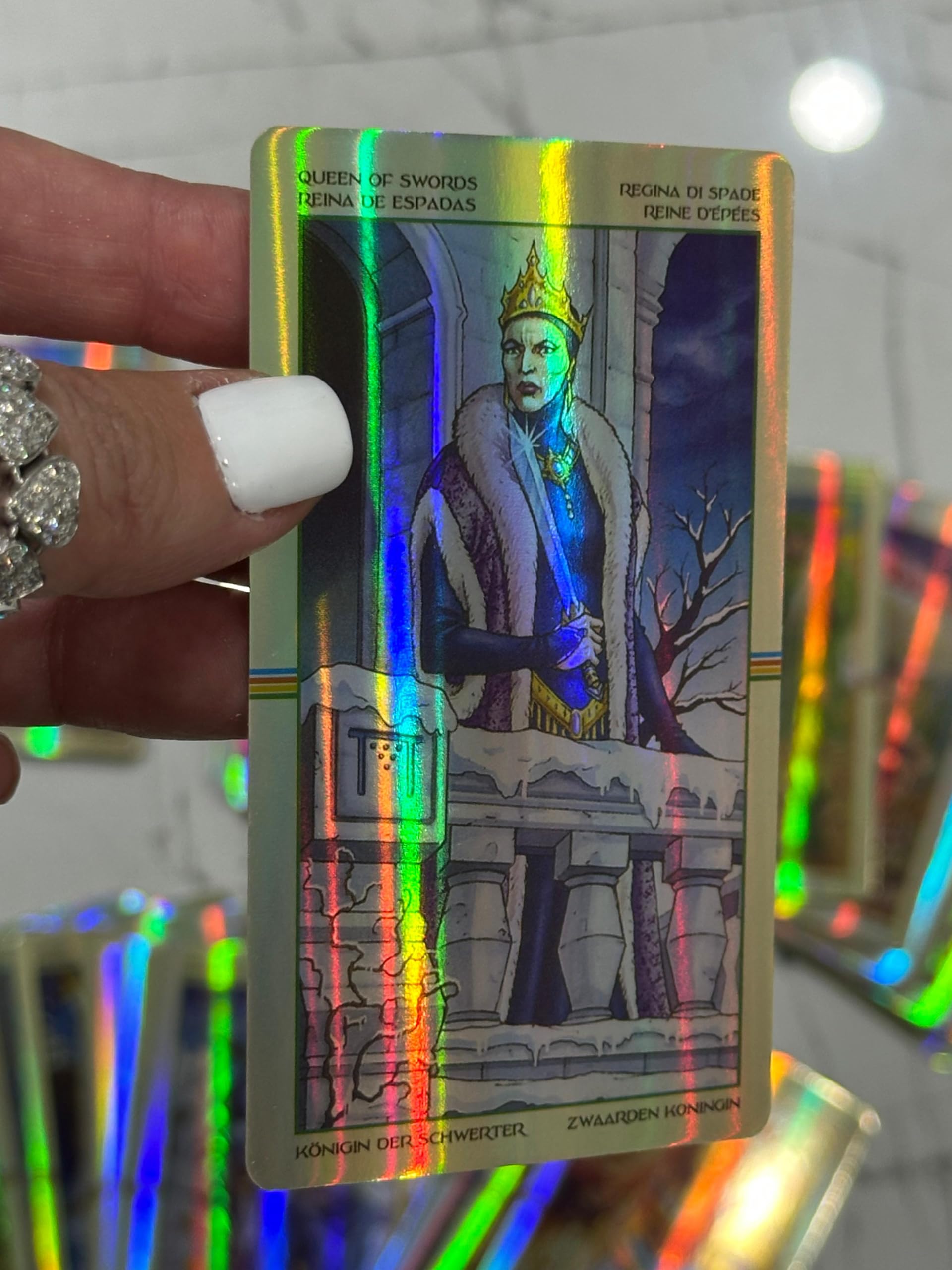 Generico Tarocchi Wheel of the Year Tarot, Mazzo di Carte dei Tarocchi Olografiche, 78 Carte Complete per Divinazione e Meditazione Spirituale